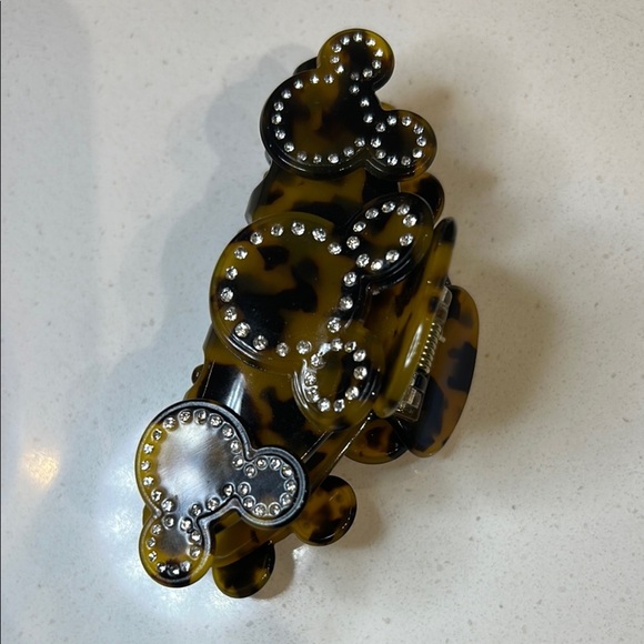 Disney Mickey Hairclip Claw Rhinestoned Ears Tortoiseshell Pattern Baublebar - Picture 7 of 7